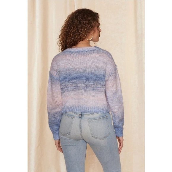 NEW! RAGA Anthropologie Cropped Knit Blue Alicia Cardigan Size 2X MSRP $130 - Picture 2 of 6